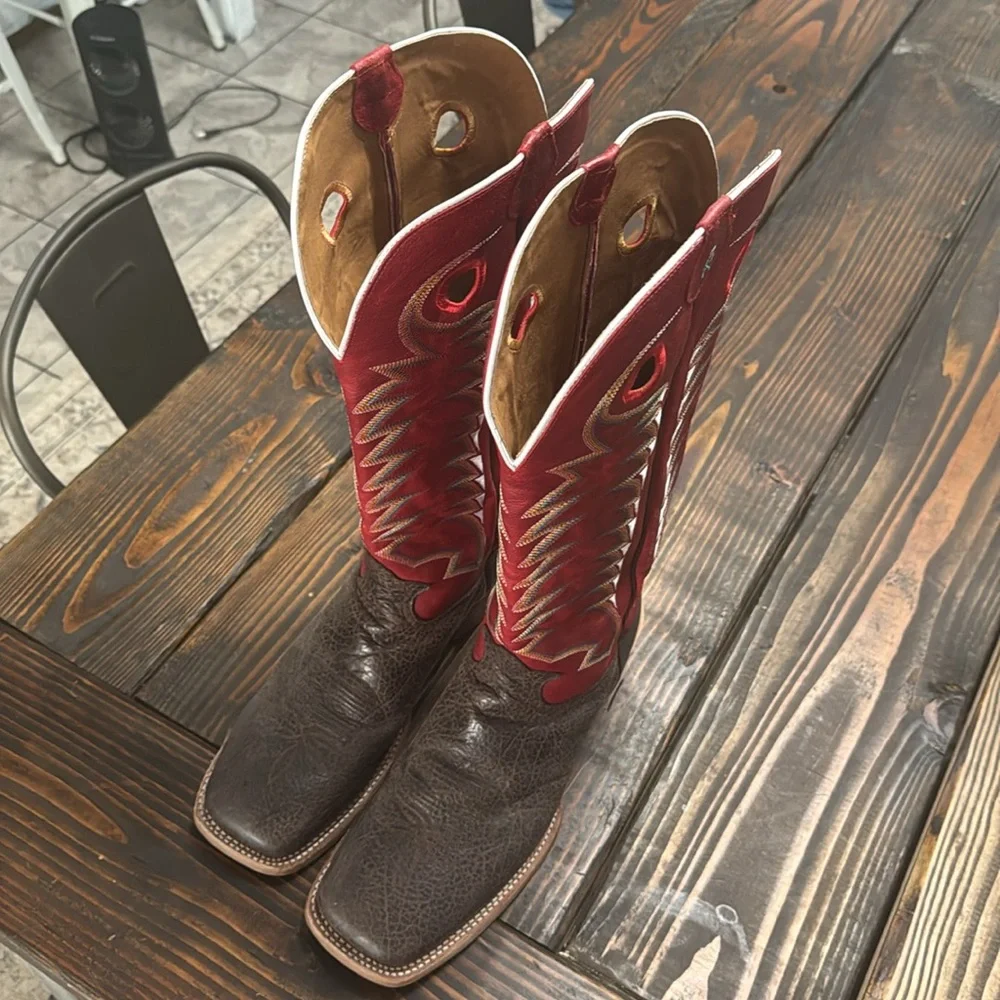 TONY LAMA MEN'S DUSKY BONHAM 3R BUCKAROO WESTERN BOOTS - SQUARE TOE - Picture 7 of 7